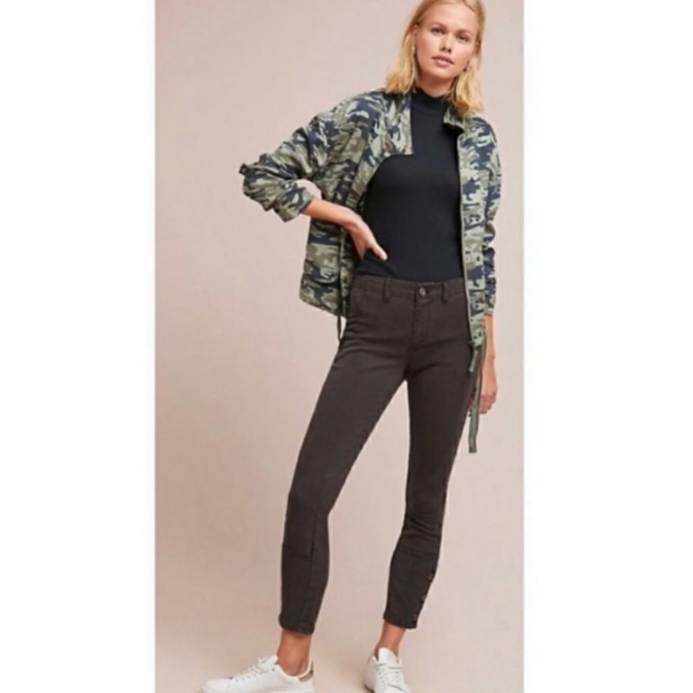 Anthropologie Gray Skinny Utility Pants 27